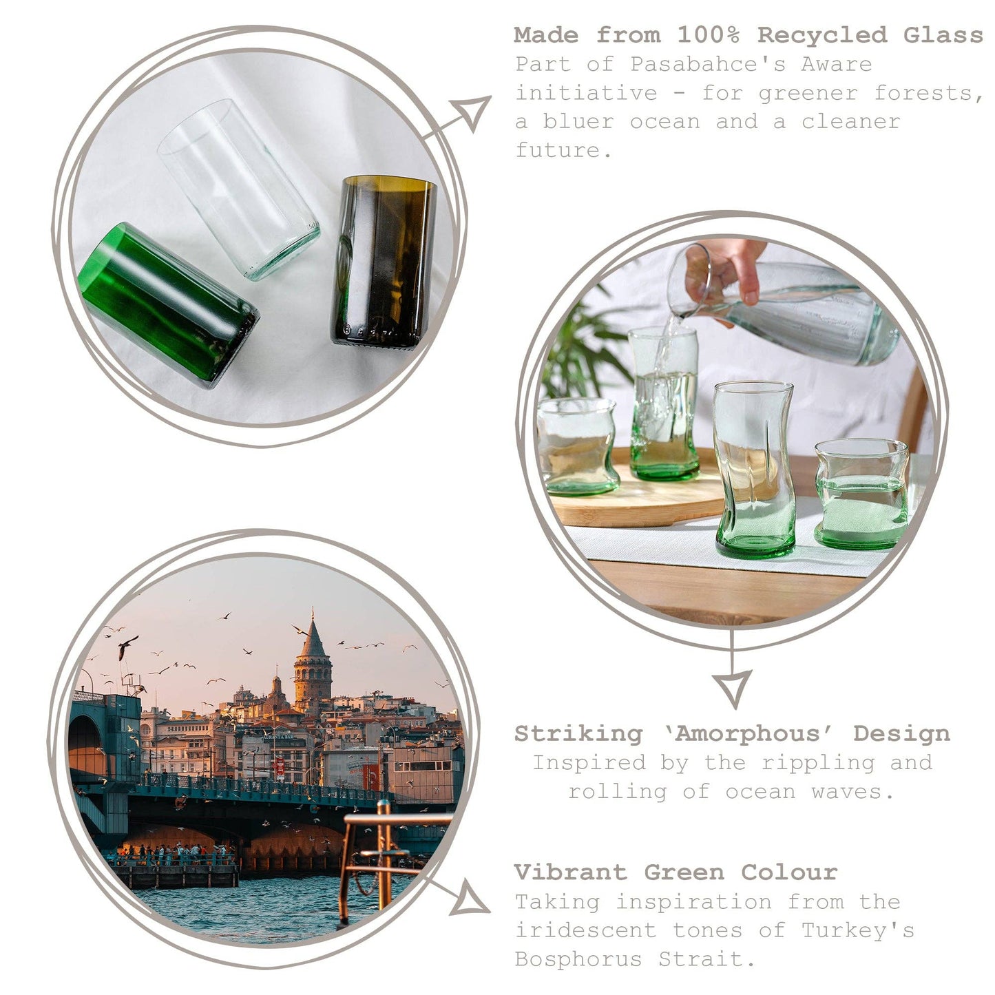 Aware Glas, 340 ml - 4 stk.