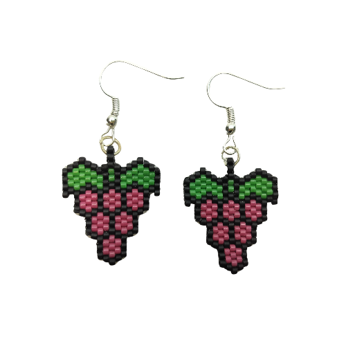 Perle-øreringe - vindruer 🍇