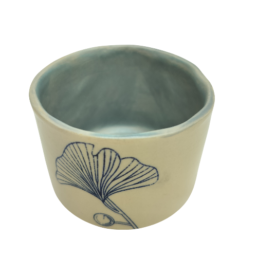 Lille skål i stentøj – dueblå skønhed