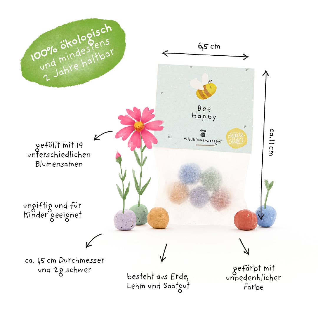 “Bee Happy” – 5 stk blomsterkugler