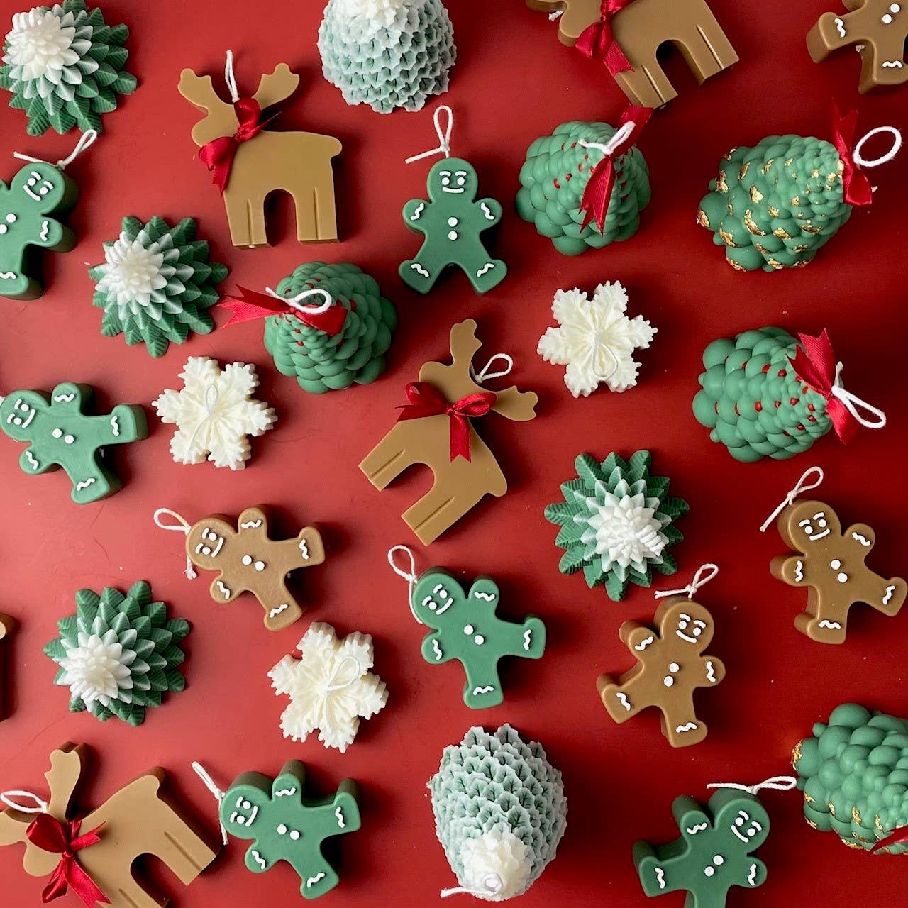 Juletræs Lys – Håndlavet sojalys i grønne nuancer