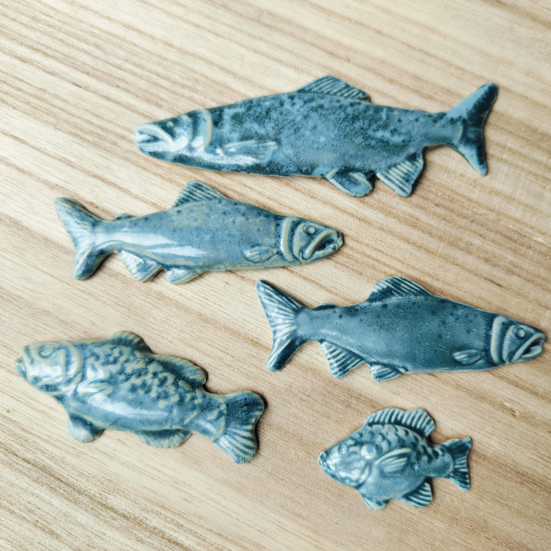 Dekorations fisk, flere farver