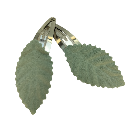 Hårspænder – Grønne blomster & blade 🌿 – Sæt af to