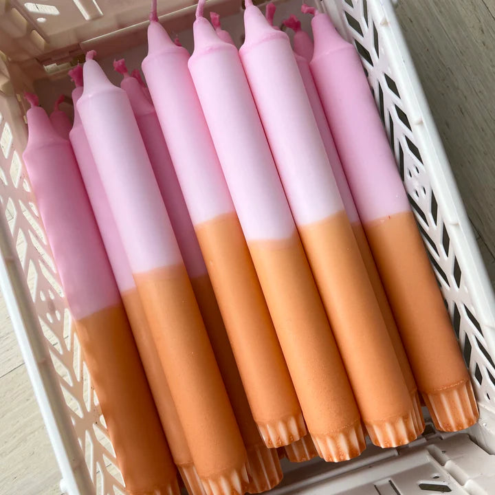 Håndlavet dip-dye stearinlys