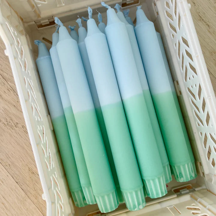 Håndlavet dip-dye stearinlys