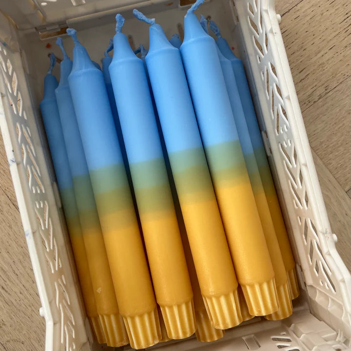 Håndlavet dip-dye stearinlys