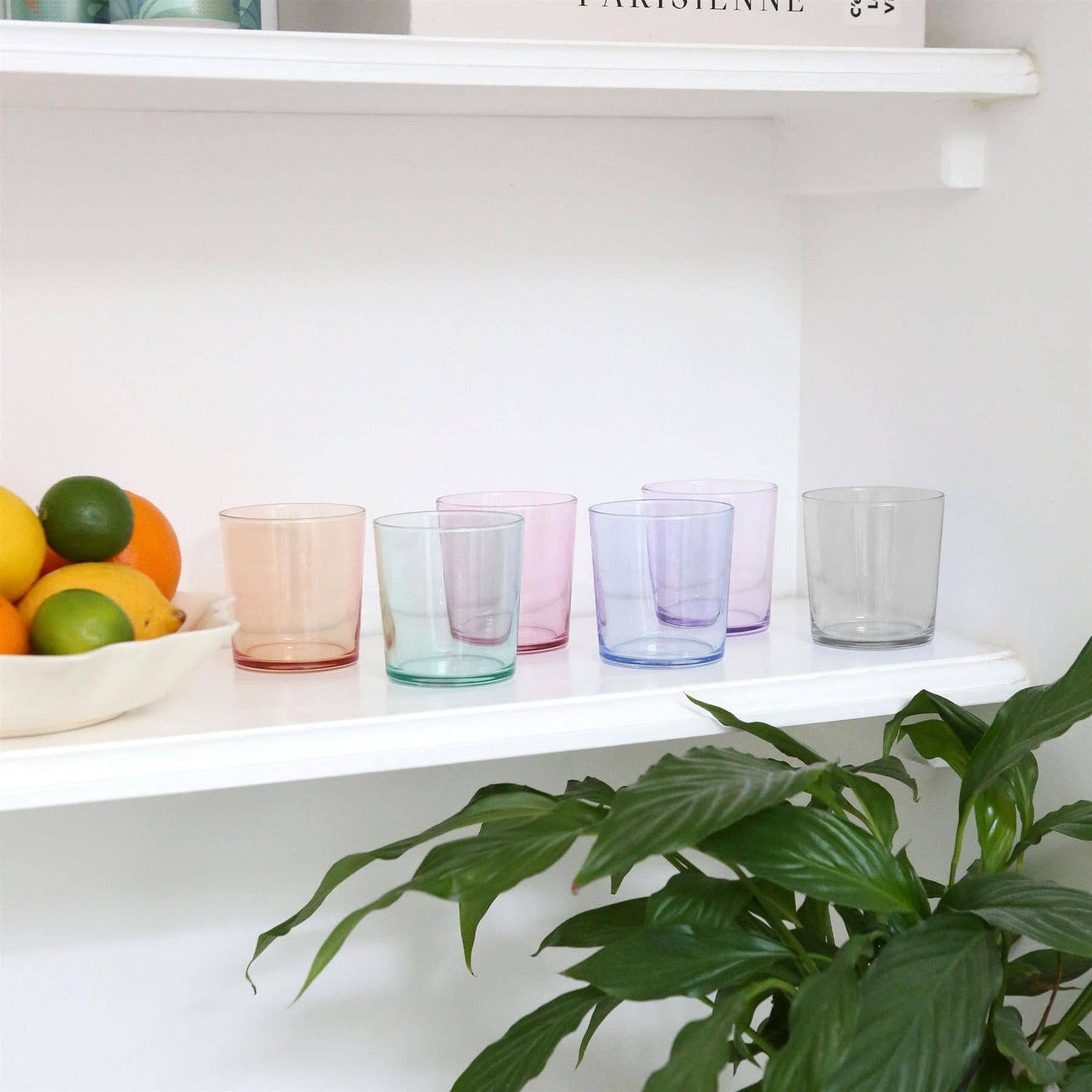 Farverige drikkeglas, 345 ml – Sæt med 6 stk.