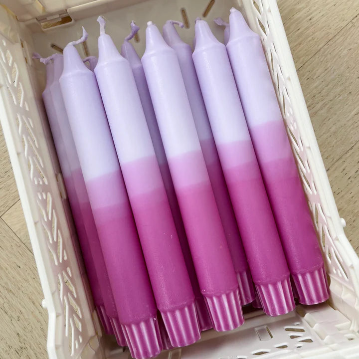 Håndlavet dip-dye stearinlys