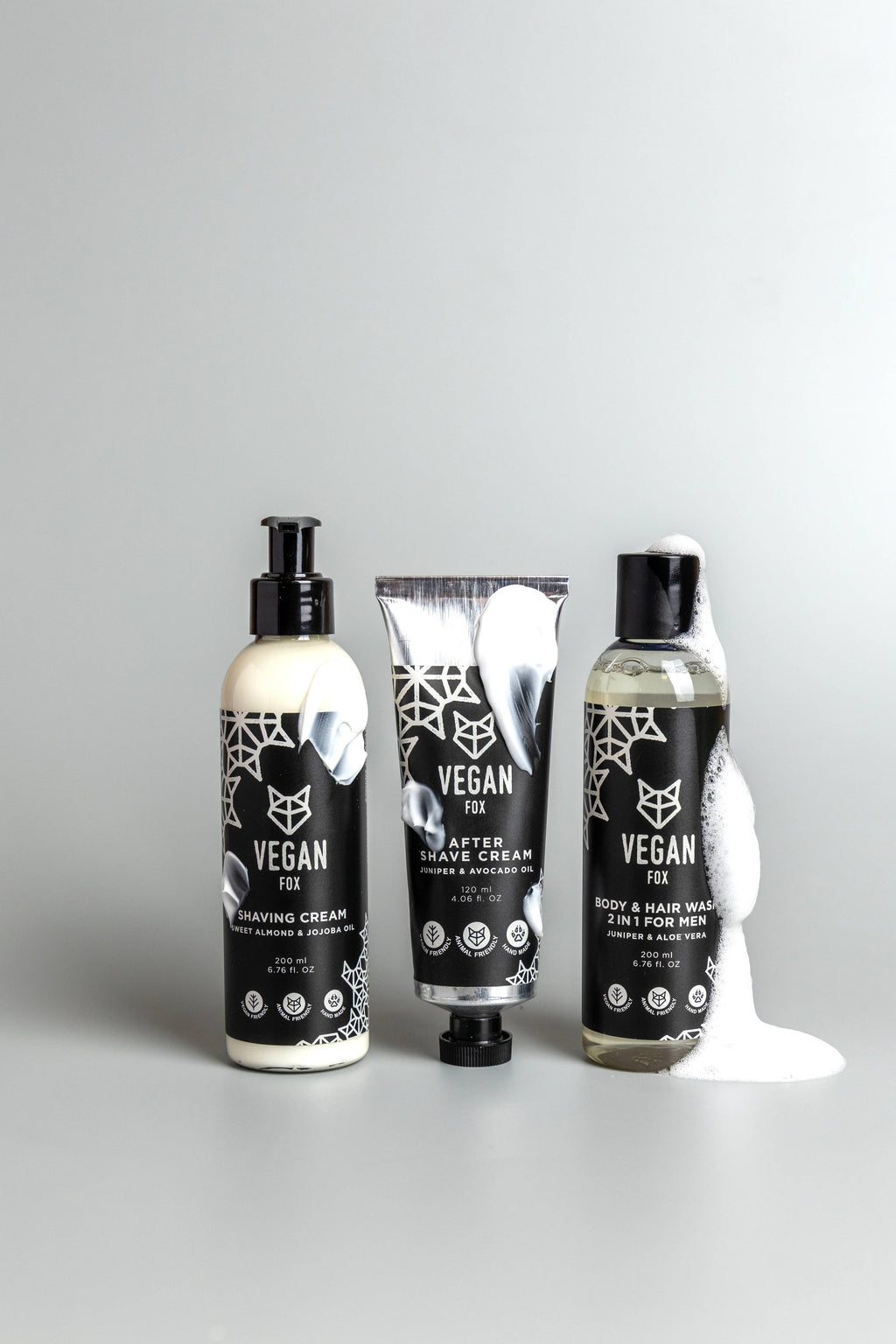 Vegansk 2-i-1 shampoo og body wash til mænd – 200 ml | Vegan Fox