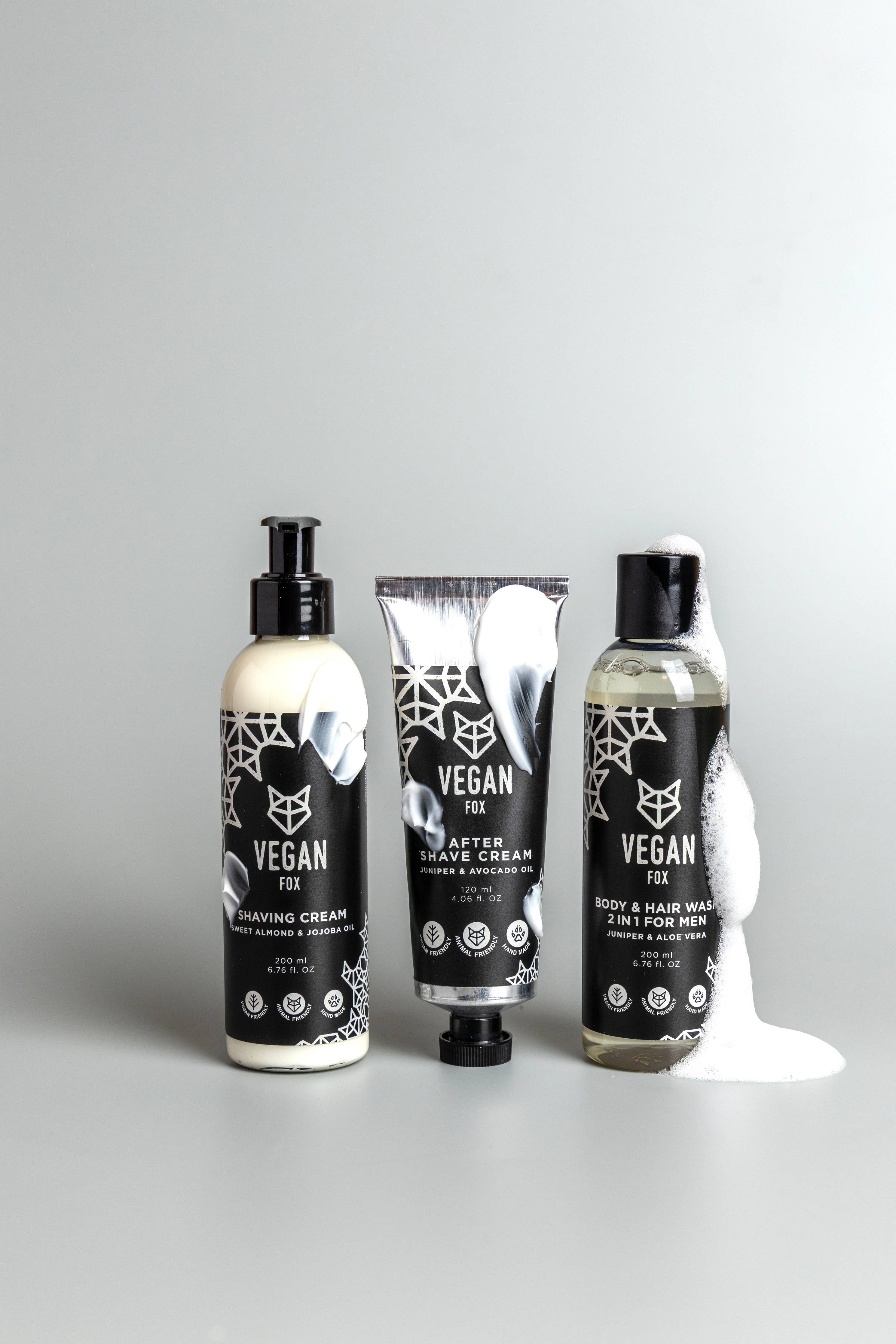Vegansk 2-i-1 shampoo og body wash til mænd – 200 ml | Vegan Fox