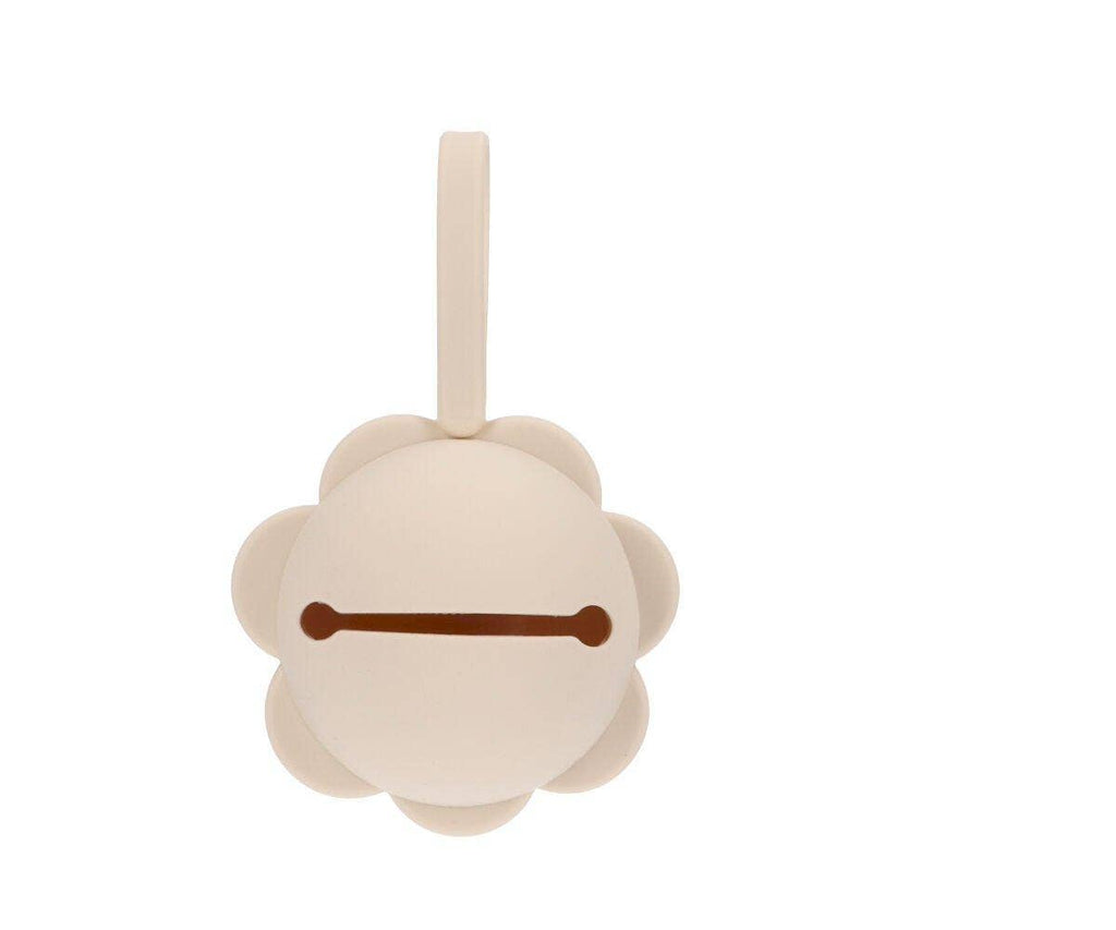 Praktisk og hygiejnisk sutteopbevaring i blød silikone – flødefarvet