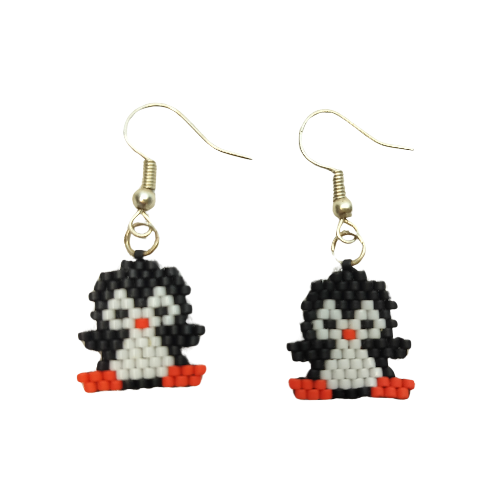 Perle-øreringe - pingvin 🐧