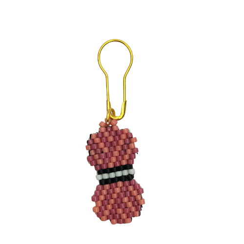 Håndsyede åbne maskemarkører – Små garnnøgler i perler 🧶✨