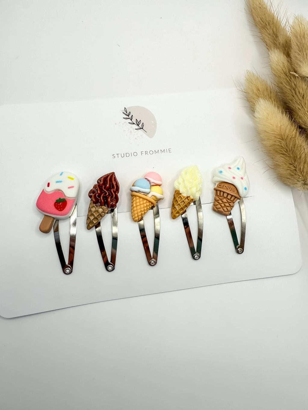 Hårspænder – Is på toppen 🍦✨ – Sæt af to