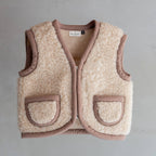 Uldvest – brun/camel | str. 92-104