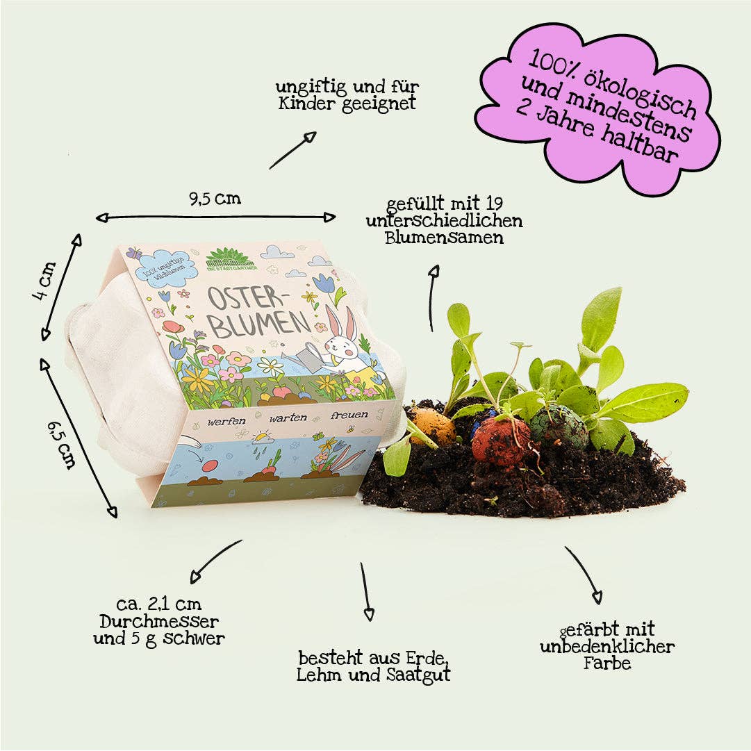 Påske Blomsteræg – Frøbomber i æggebakke