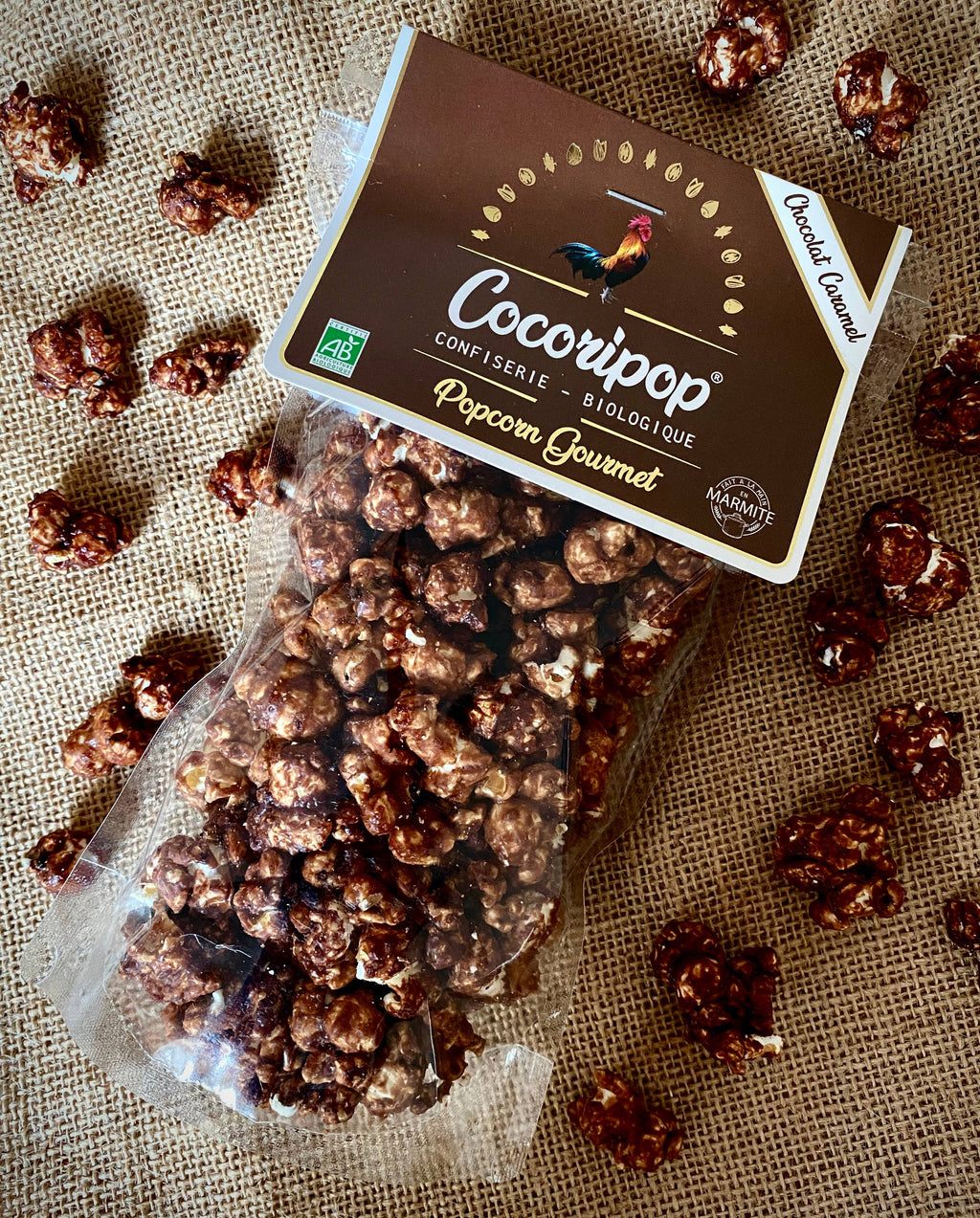 Chokolade- & karamelpopcorn