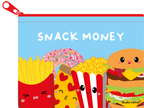 Mini pung “Snack Money” – farverig møntpung i genbrugsplast