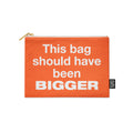Makeup pung med lynlås “This Bag Should Have Been Bigger” – orange canvas pouch