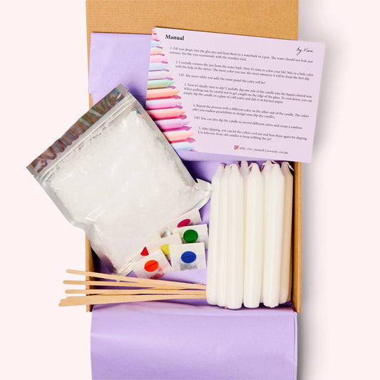 DIY Dip Dye lys – Rainbow Edition 🌈