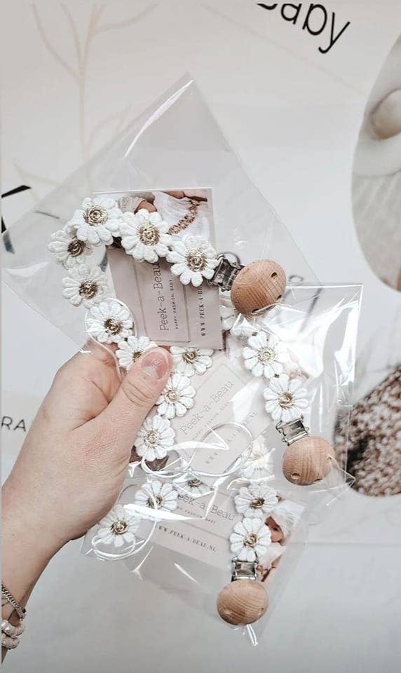 Suttesnor – Margueritter med guldmidte 🌼✨