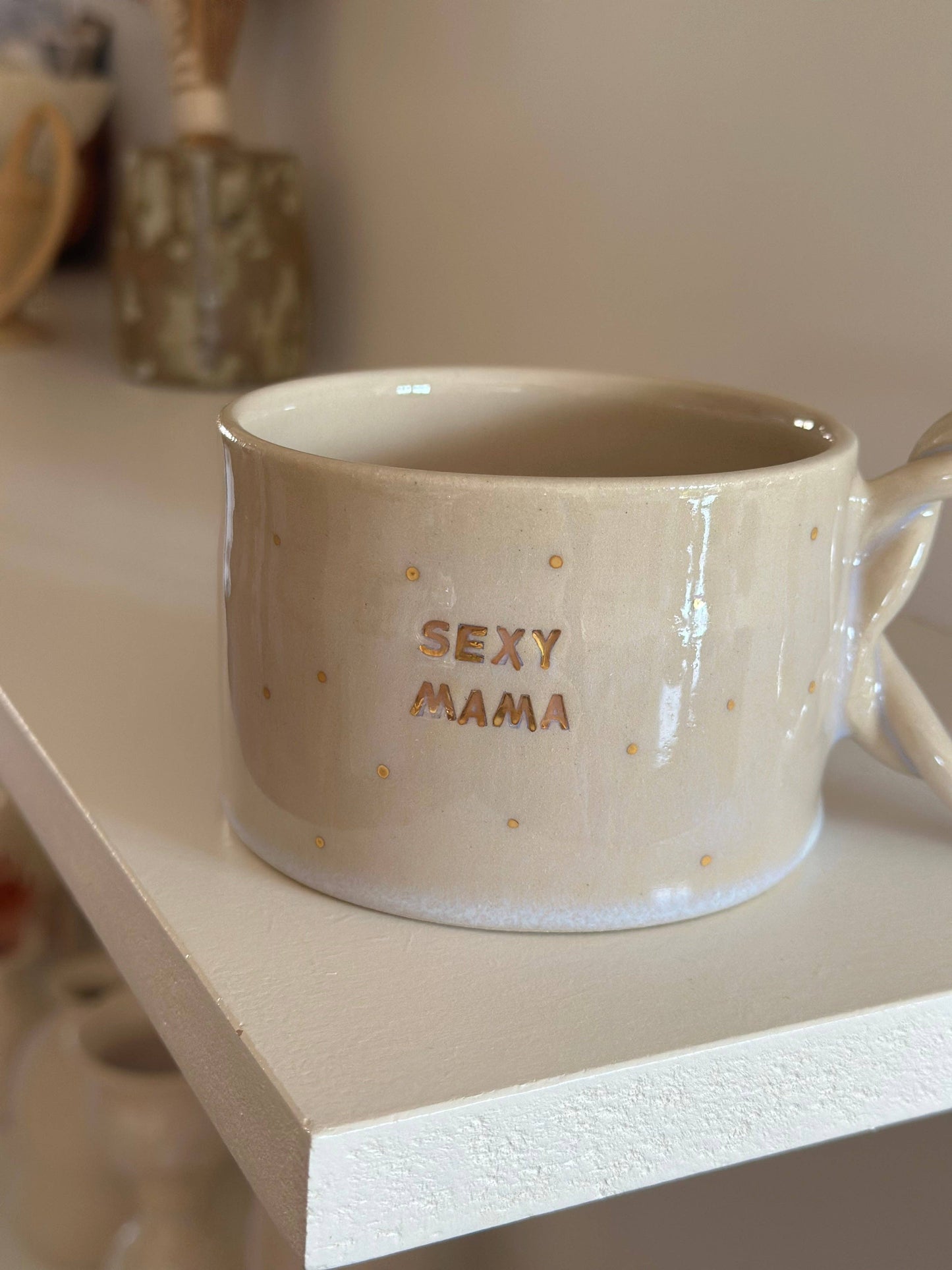 Krus - SEXY MAMA, guldprikket