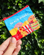 Mini pung “Snack Money” – farverig møntpung i genbrugsplast