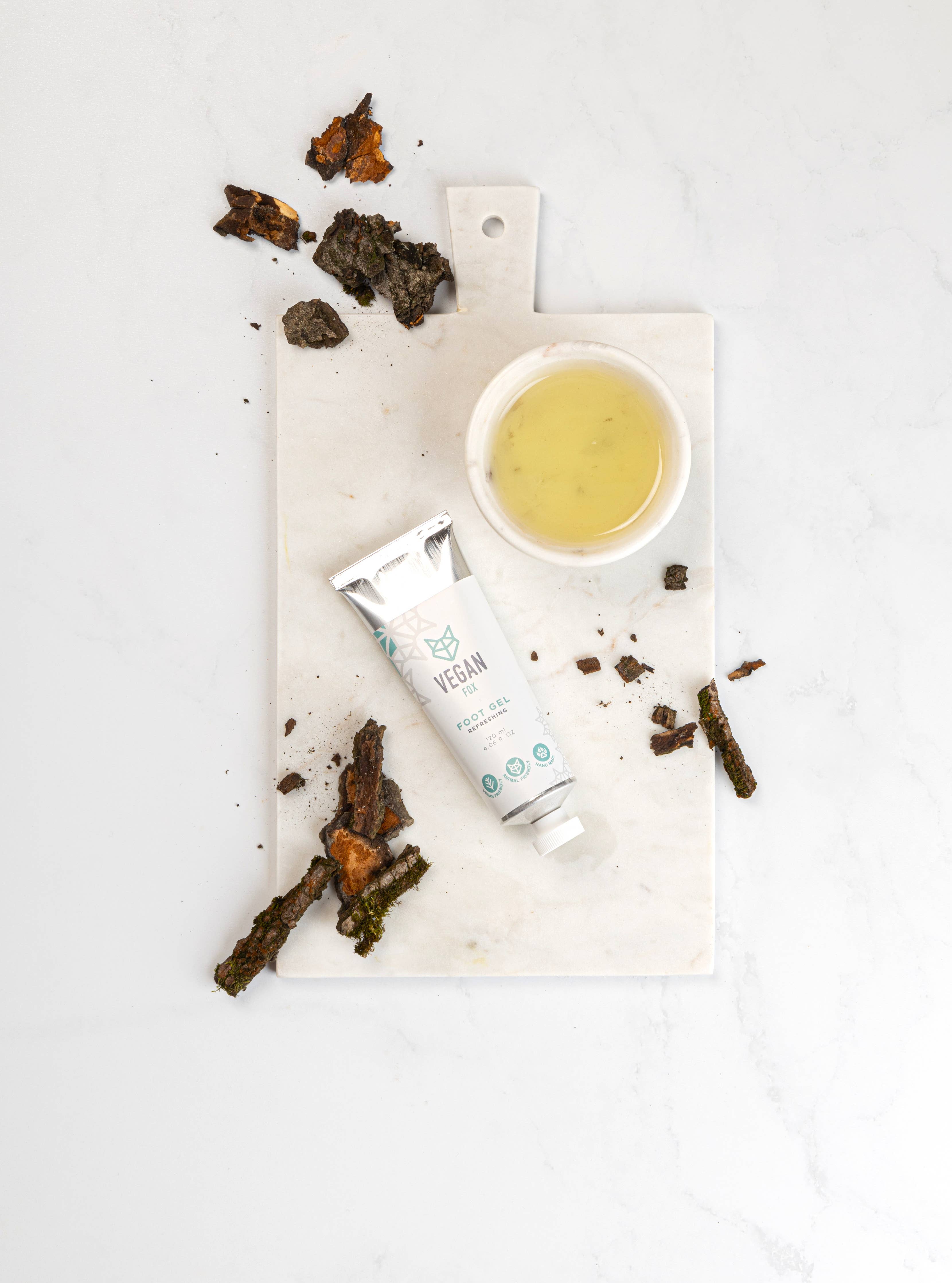 Vegansk opfriskende fodcreme med naturlige ingredienser 120 ml | Vegan Fox