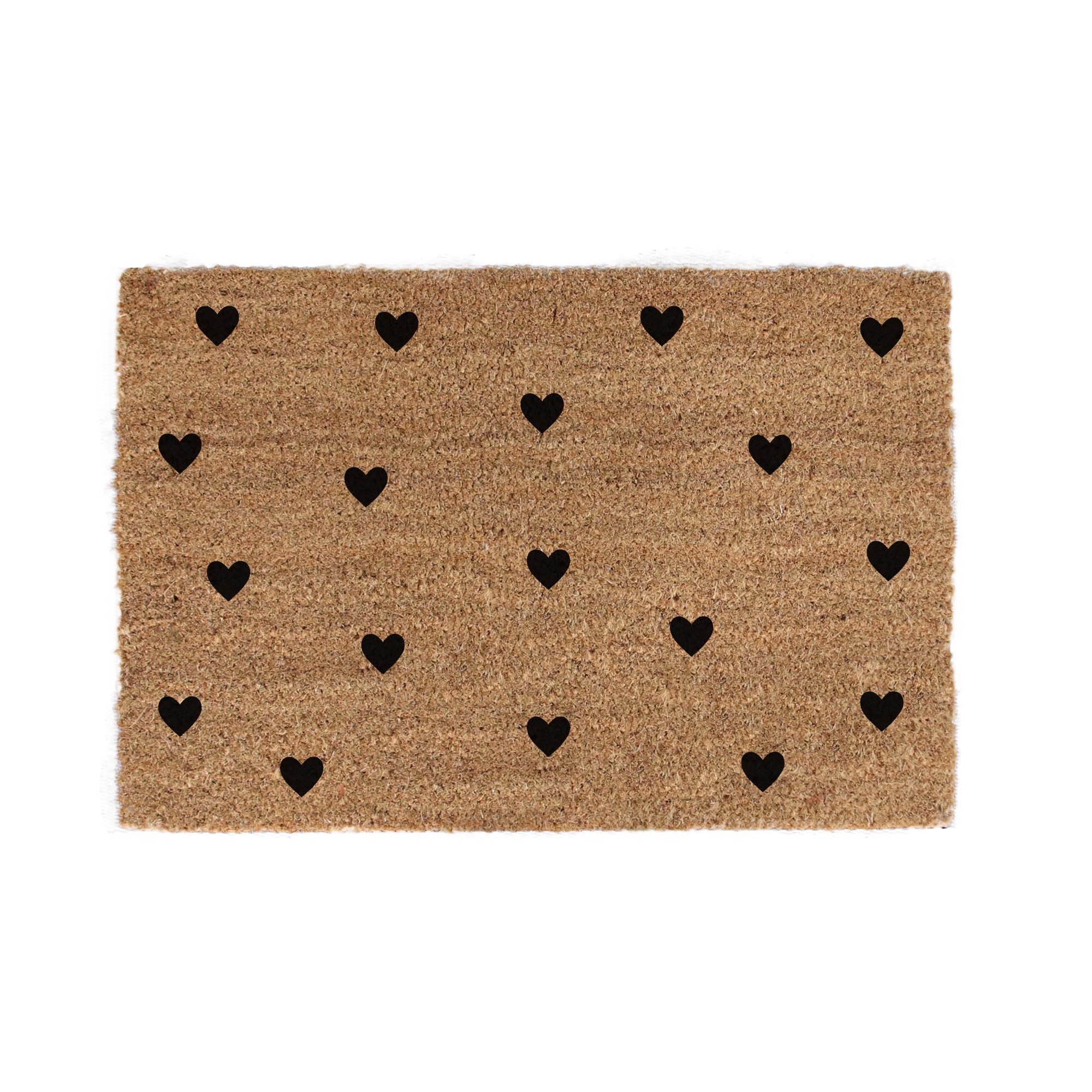 Kokosmåtter med små hjerter – en kærlig velkomst ved døren