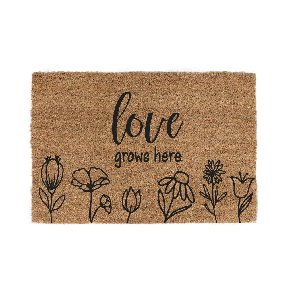 Kokosmåtter “Love grows here” – kærlighed, familie og hverdagsliv