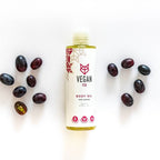 Vegansk kropsolie med druekerneolie – 200 ml | Vegan Fox