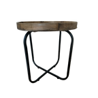 Bakkebord – i træ malet i guld, kobber og offwhite