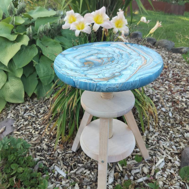 Skammel - cloud i blå nuancer