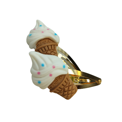 Hårspænder – Is på toppen 🍦✨ – Sæt af to