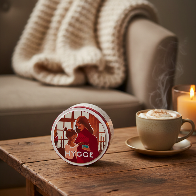 HYGGE dåse med chokolade karameller