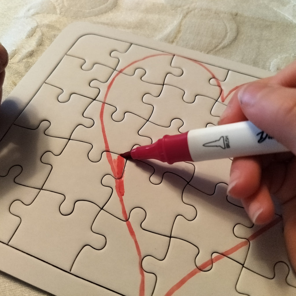 Mal selv puslespil A5 – kreativt DIY puslespil du kan tegne eller male