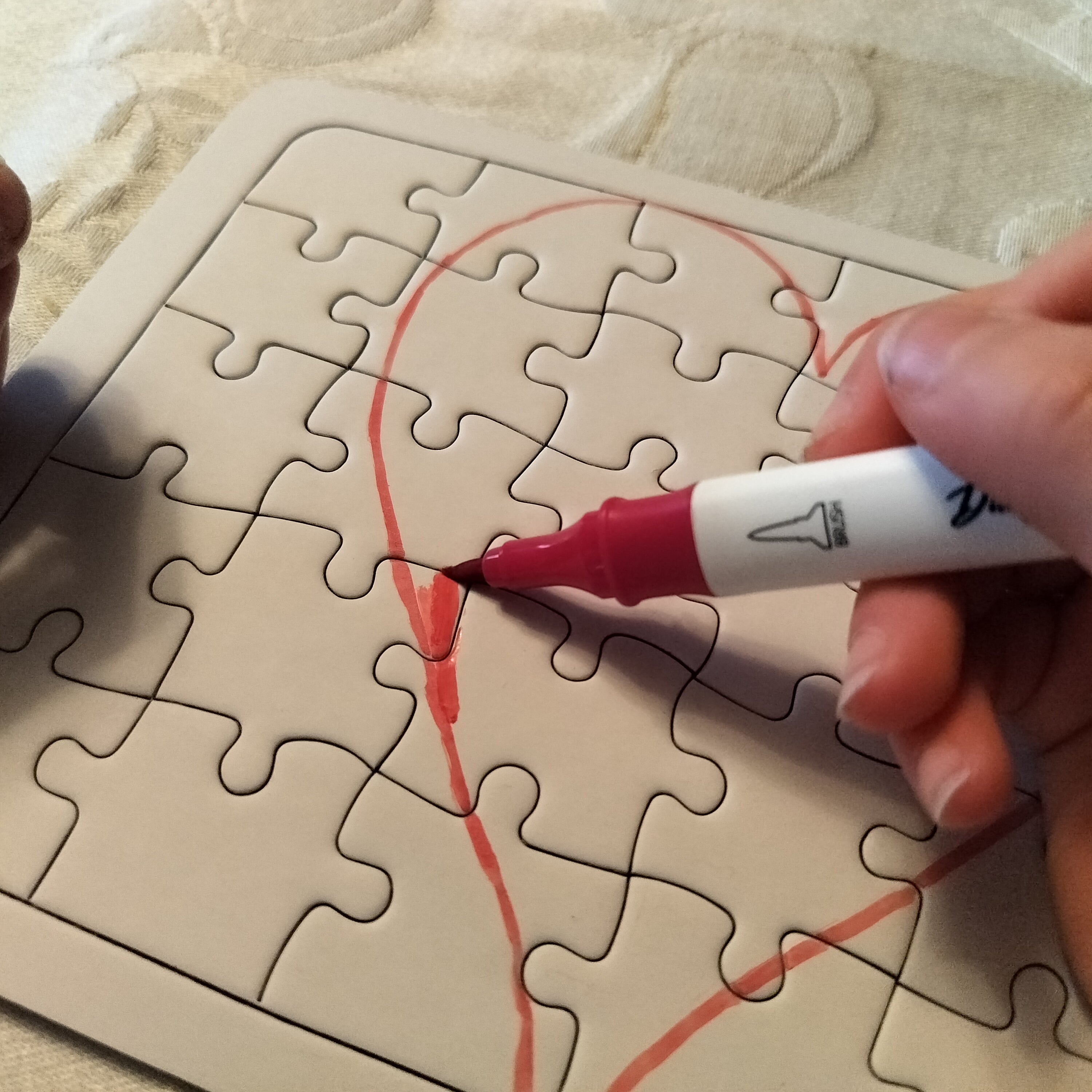 Mal selv puslespil A5 – kreativt DIY puslespil du kan tegne eller male