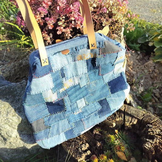Boro Denim Shopper – den moderne Mary Poppins taske