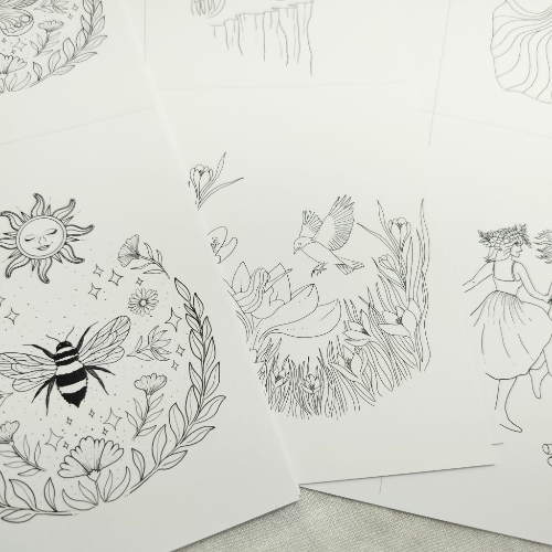 Mal selv kort – kreative kort du selv kan farvelægge