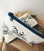 Kosmetikpung / organizer med japansk bølgemønster – stil, ro og orden i tasken