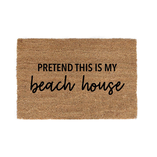 Kokosmåtter “Pretend this is my Beach House” – hverdagsdrømme ved døren