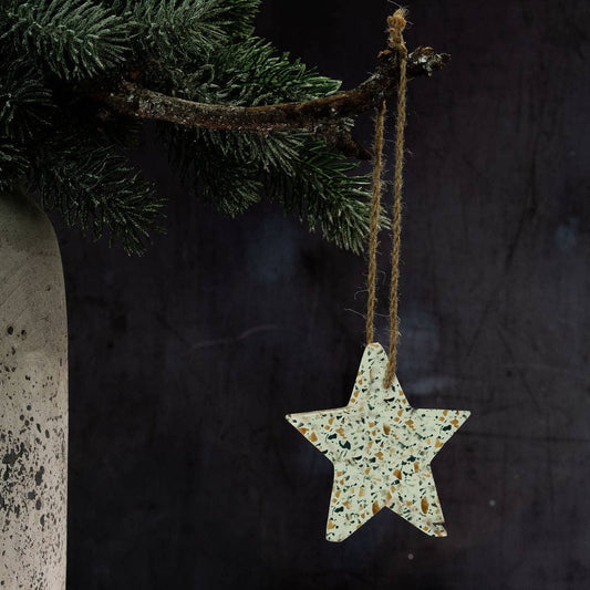Jordfarvet Terrazzo stjerne ophæng