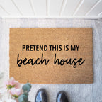 Kokosmåtter “Pretend this is my Beach House” – hverdagsdrømme ved døren