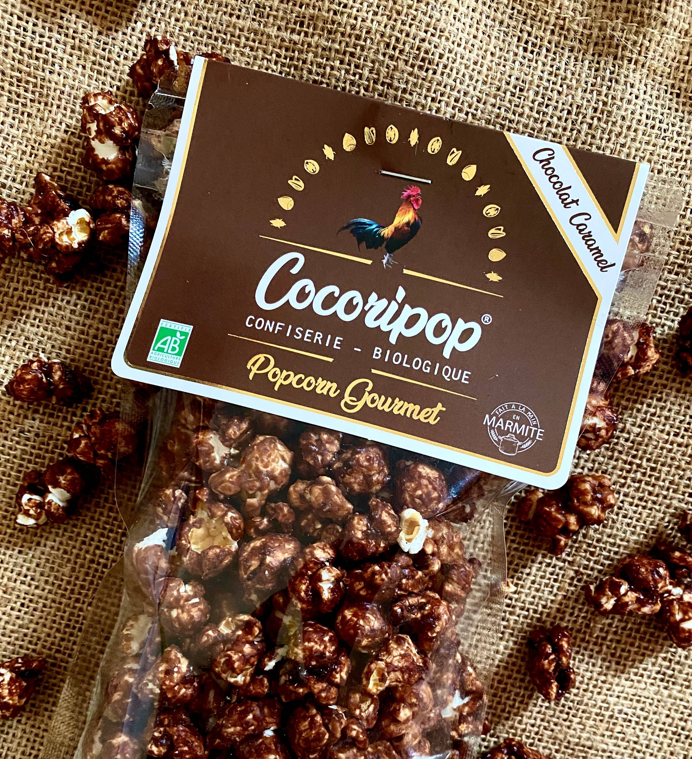Chokolade- & karamelpopcorn