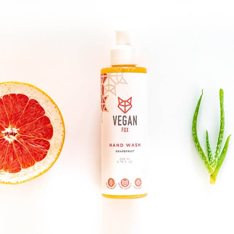 Vegansk flydende håndsæbe med grapefrugt 200 ml | Vegan Fox
