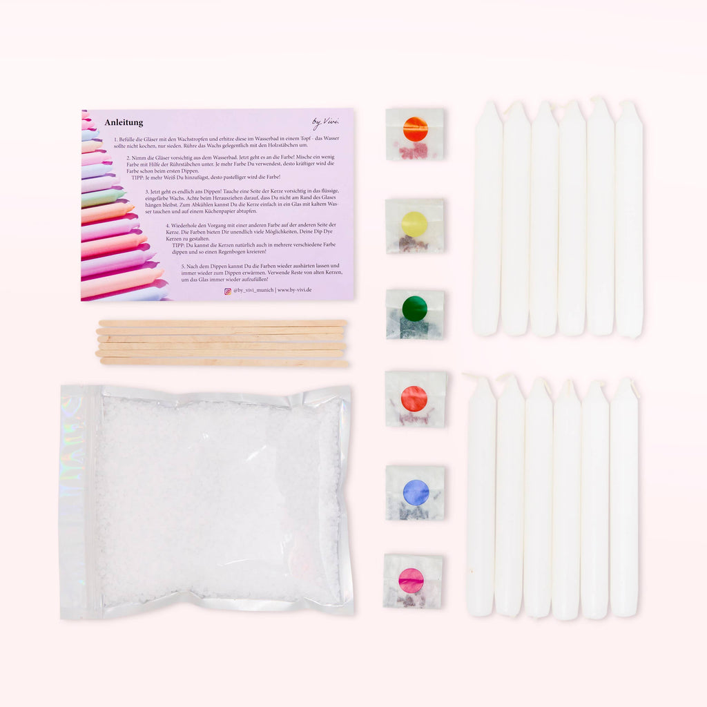 DIY Dip Dye lys – Rainbow Edition 🌈