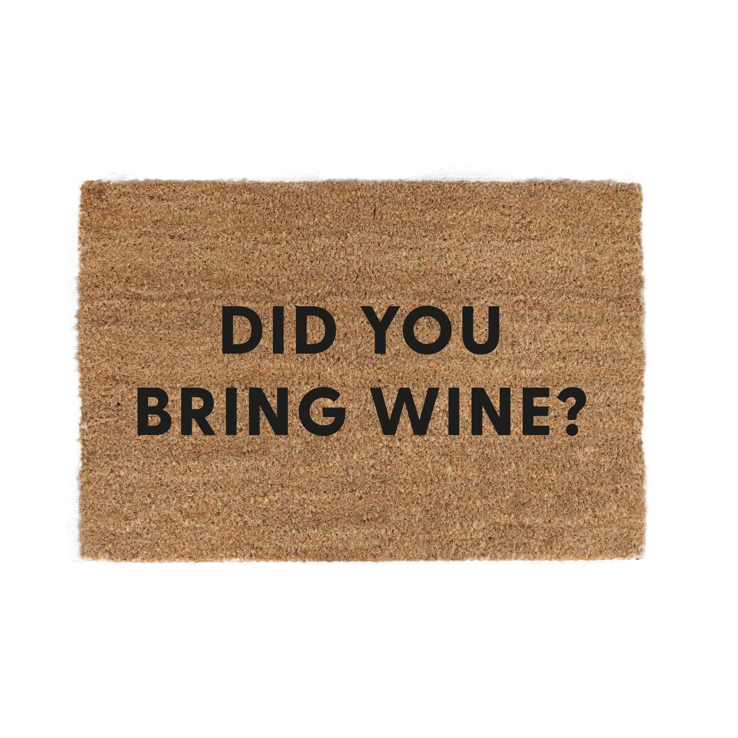 Kokosmåtter “Did you bring wine?” – humor og gæstfrihed ved døren