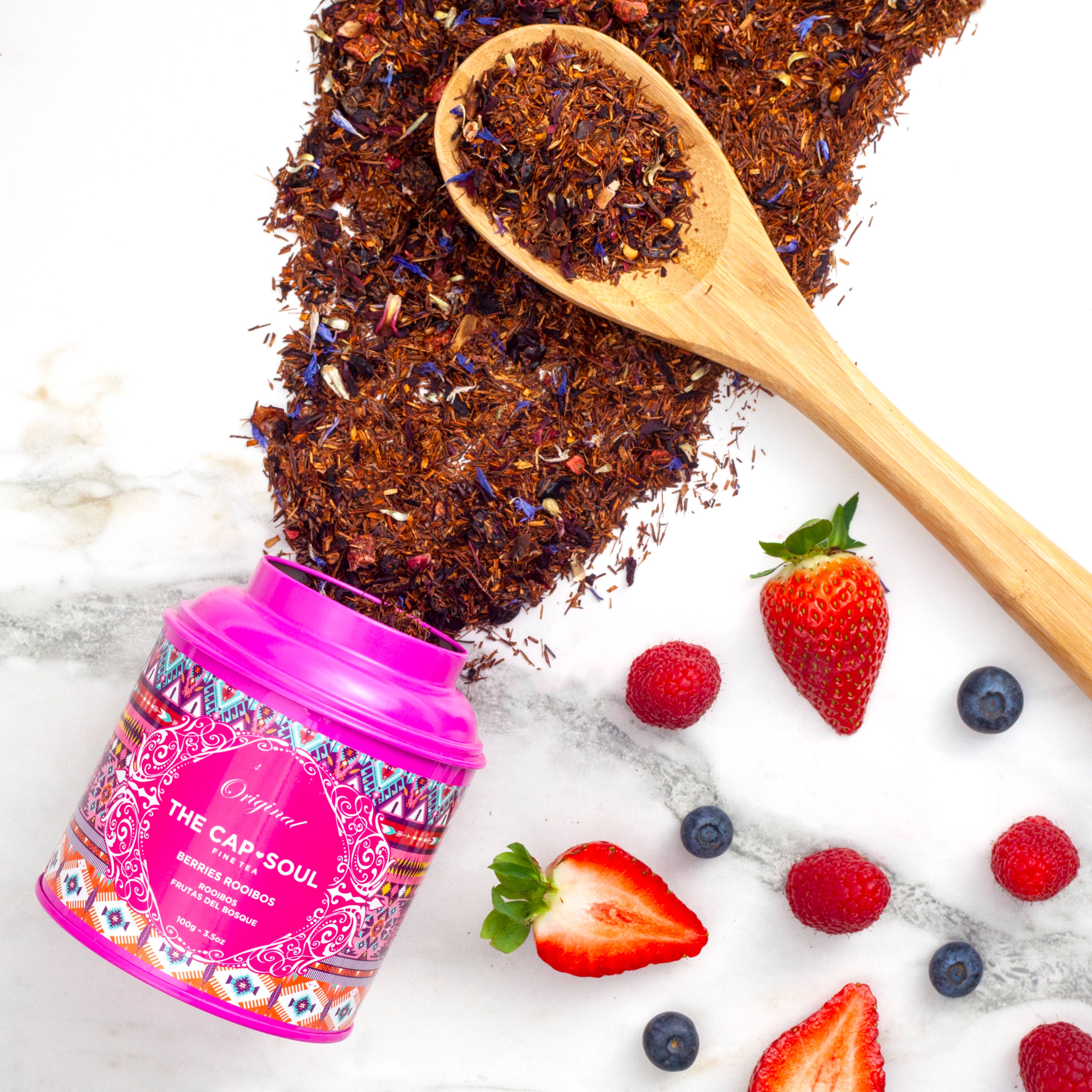 Berries Rooibos – Frugtrig rød te med bær, 100g