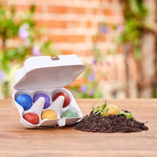 Påske Blomsteræg – Frøbomber i æggebakke