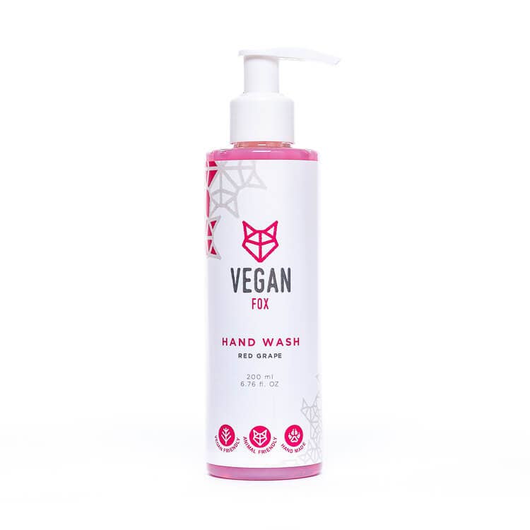 Vegansk flydende håndsæbe med rød drue 200 ml | Vegan Fox